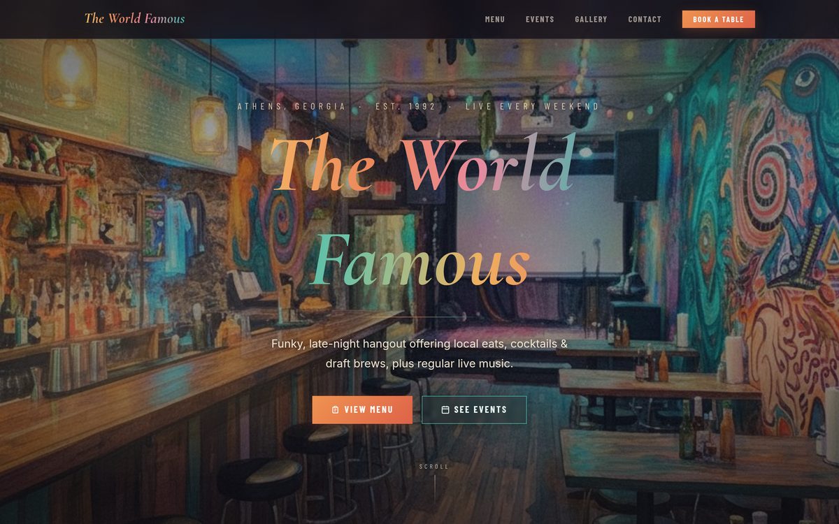 The World Famous — website designed by Lure
